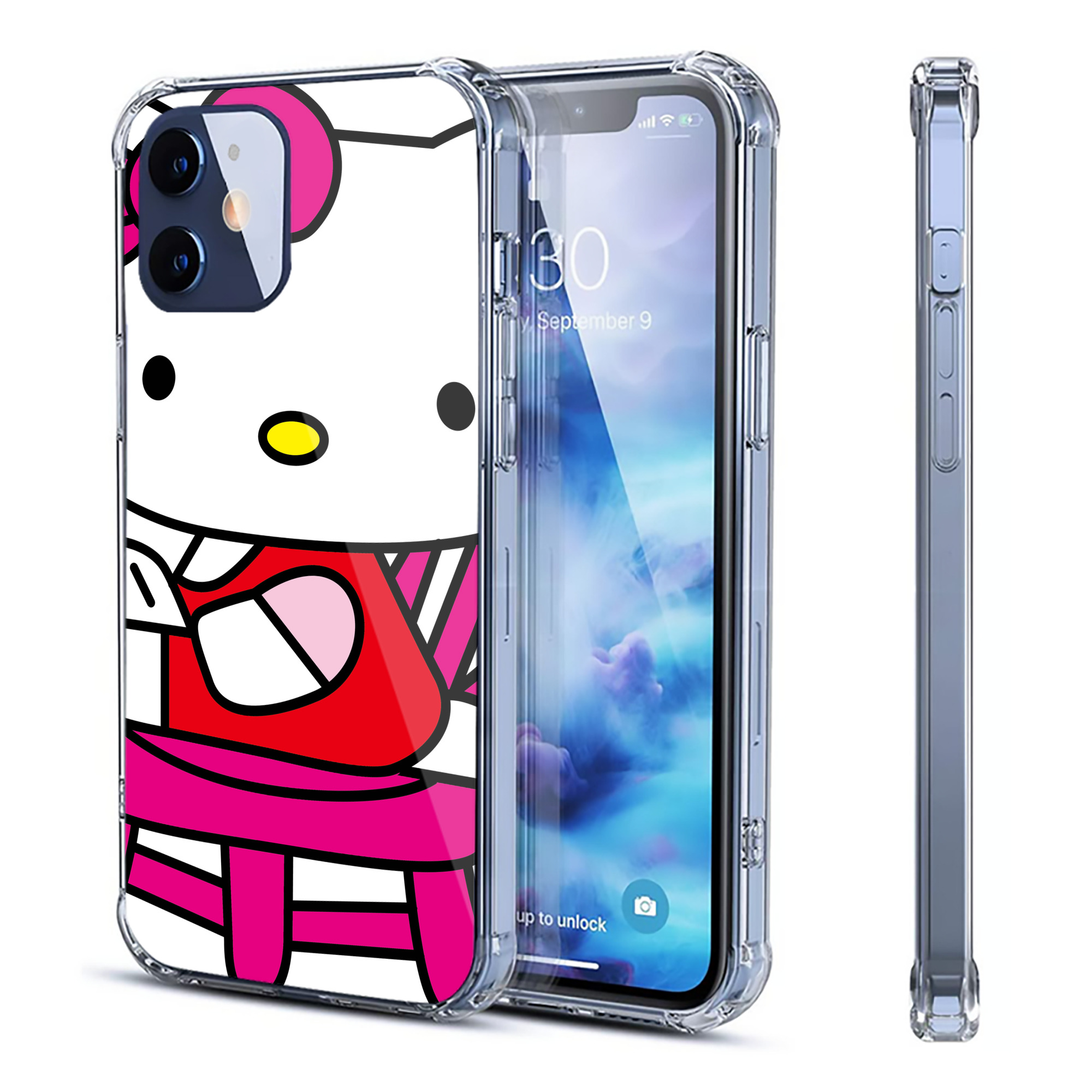 （画像用） Hello Kitty ハローキティ 【iPhone 12シリーズ対応】透明スマホケース（クリアソフトケース）